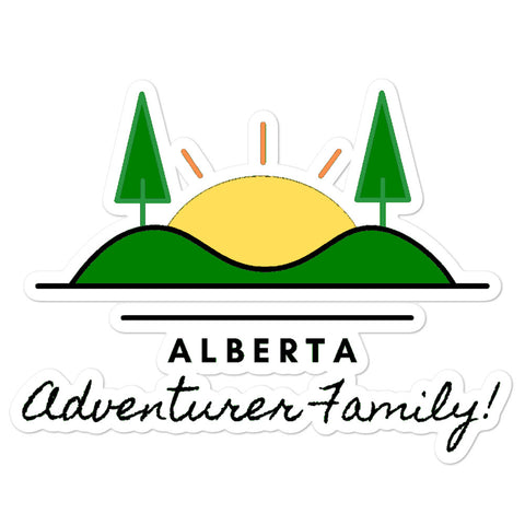 Black Alberta Adventurer Family Bubble-free stickers